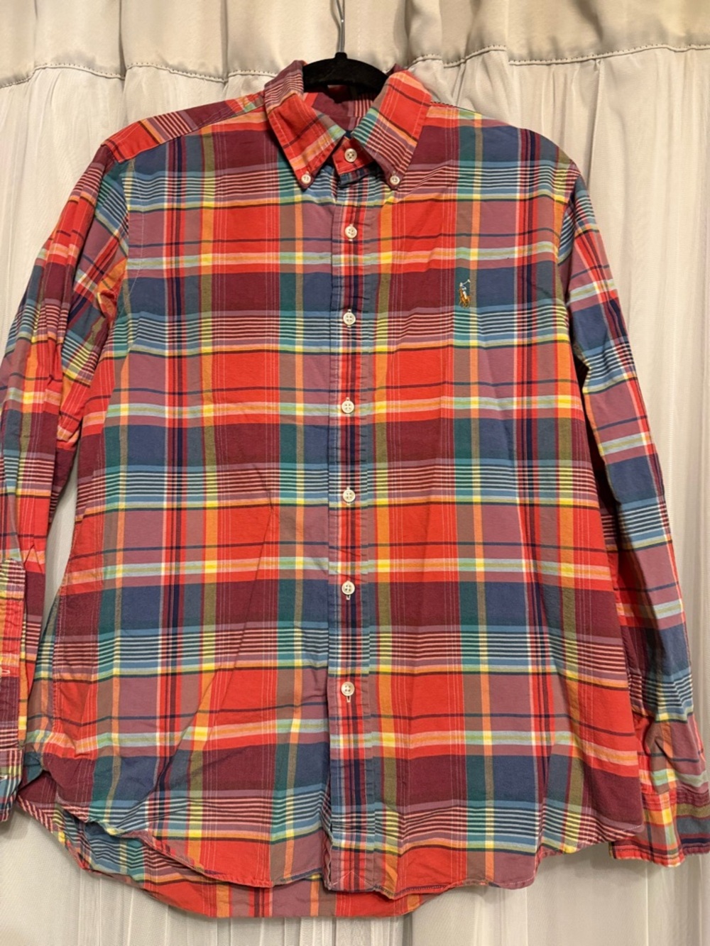 Ralph Lauren Multicolor Red and Blue Plaid Button-Down Shirt